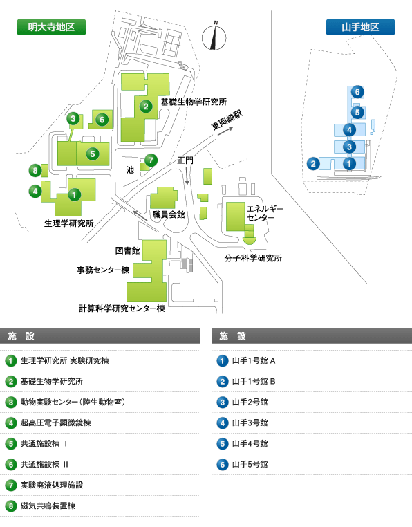 配置図 生理学研究所 配置図 生理学研究所